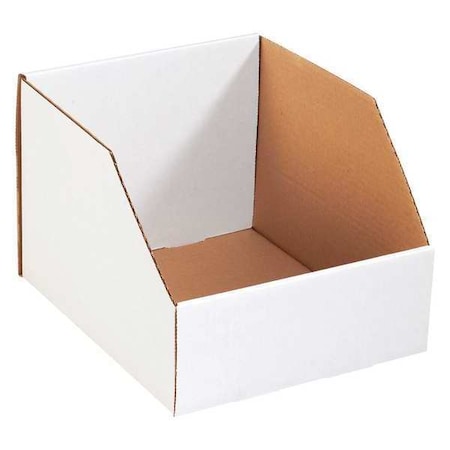 Partners Brand Storage Bin, White, 8 in H, 10 in W, 12 in L, 25 PK BINJ10128