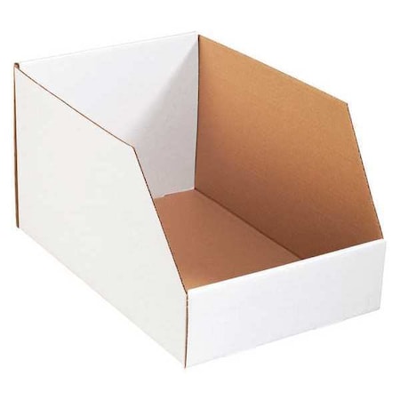 Partners Brand Storage Bin, White, 10 in H, 12 in W, 18 in L, 25 PK BINJ121810