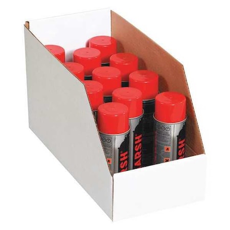 Partners Brand Storage Bin, White, 10 in H, 6 in W, 18 in L, 25 PK BINJ61810