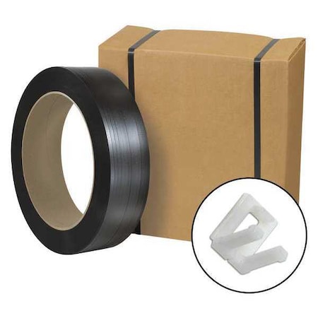 Partners Brand Jumbo Postal Approved Poly Strapping Kit, 1/2" x 9,000', 1 Kit PSJPAKIT
