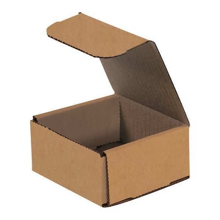 Partners Brand Corrugated Mailers, 4" x 4" x 1", Kraft, 50/Bundle M441K
