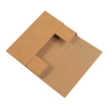Partners Brand Easy-Fold Mailers, 7 1/2" x 5 1/2" x 2", Kraft, 50/Bundle M752BFK
