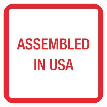 Tape Logic Tape Logic Labels, "Assembled in U.S.A.", 1" x 1", Red/White/Blue, 500/Roll USA303