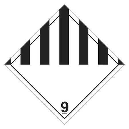 Tape Logic Tape Logic Labels, "Miscellaneous - 9", 4" x 4", Black/White, 500/Roll DL5250