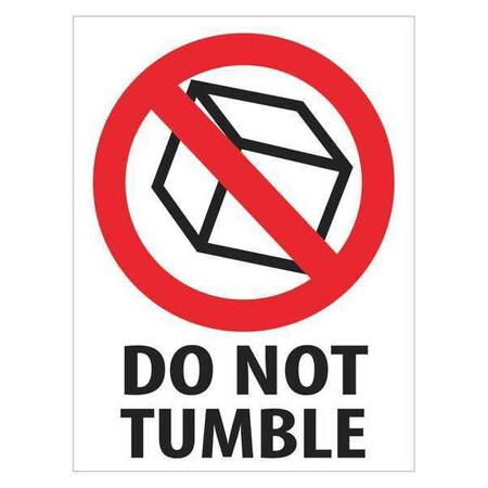 Tape Logic Tape Logic Labels, "Do Not Tumble", 3" x 4", Red/White/Black, 500/Roll IPM311