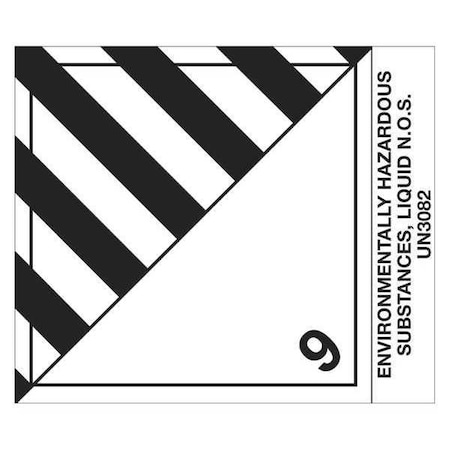 Tape Logic Tape Logic Labels, "Env Haz Sub, Liquid", 4" x 4 3/4", Black/White, 500/Roll DL518P2