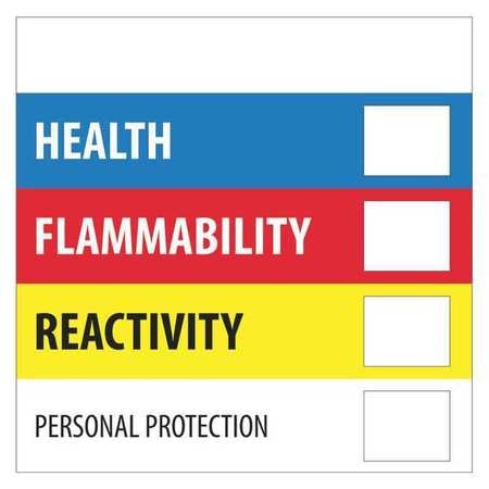 TAPE LOGIC Tape Logic® Labels, "Health Flammability Reactivity", 2" x 2", Multiple, 500/Roll DL1285