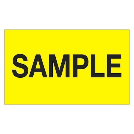 Tape Logic Tape Logic Labels, "Sample", 3" x 5", Fluorescent Yellow, 500/Roll DL1157