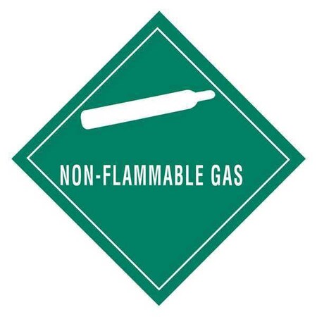 Tape Logic Tape Logic Labels, "Non-Flammable Gas", 4" x 4, Green/White, 500/Roll DL5832