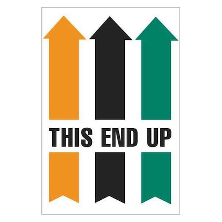 Tape Logic Tape Logic Labels, "This End Up", Arrow, 4" x 6", Multiple, 500/Roll DL1850