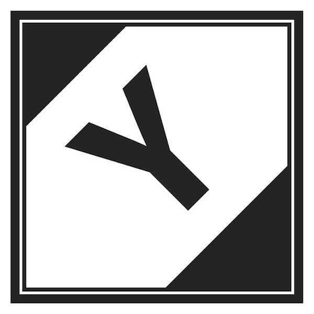 Tape Logic Tape Logic Labels, "Y" Regulated, 4 1/4" x 4 1/4", Black/White, 500/Roll DL1296