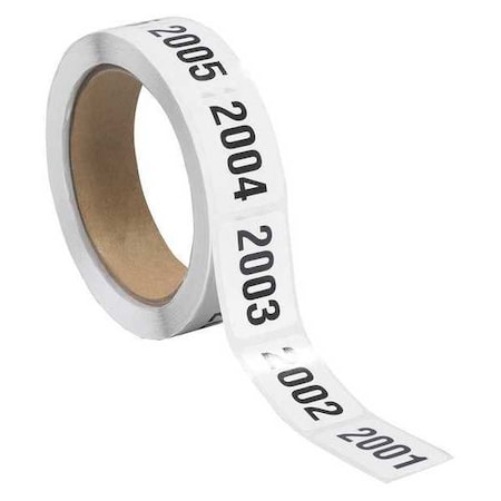 Tape Logic Tape Logic Consecutive Numbered Labels, "(2001-2500)", 1" x 1 1/2", Black/White, 500/Roll DL1245