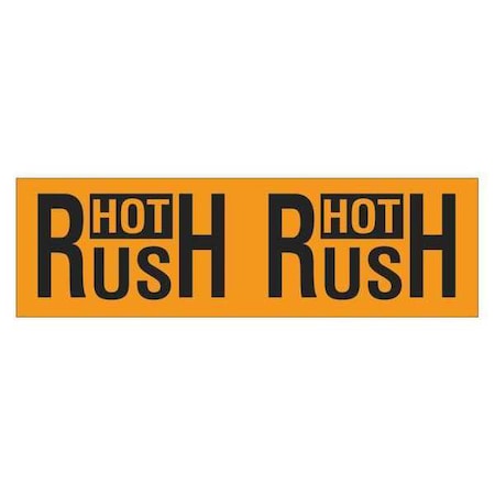 Tape Logic Tape Logic Labels, "Hot Rush", 3" x 10", Fluorescent Orange, 500/Roll DL3141