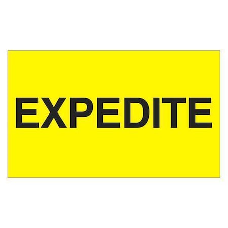 Tape Logic Tape Logic Labels, "Expedite", 3" x 5", Fluorescent Yellow, 500/Roll DL2381