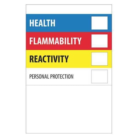 Tape Logic Tape Logic Labels, "Health Flammability Reactivity", 2" x 3", Multiple, 500/Roll DL1306