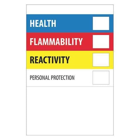 Tape Logic Tape Logic Labels, "Health Flammability Reactivity", 4" x 6", Multiple, 500/Roll DL1291
