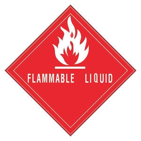 Tape Logic Tape Logic Labels, "Flammable Liquid", 4" x 4, Red/White, 500/Roll DL5780