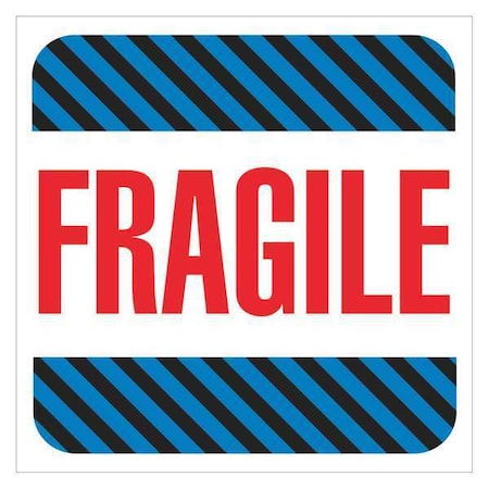 Tape Logic Tape Logic Labels, "Fragile", 4" x 4", Multiple, 500/Roll SCL522