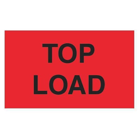 Tape Logic Tape Logic Labels, "Top Load", 3" x 5", Fluorescent Red, 500/Roll DL2661
