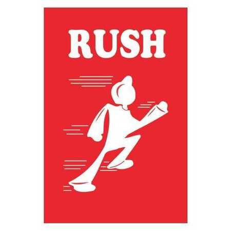Tape Logic Tape Logic Labels, "Rush", Red/White, 500/Roll DL1450