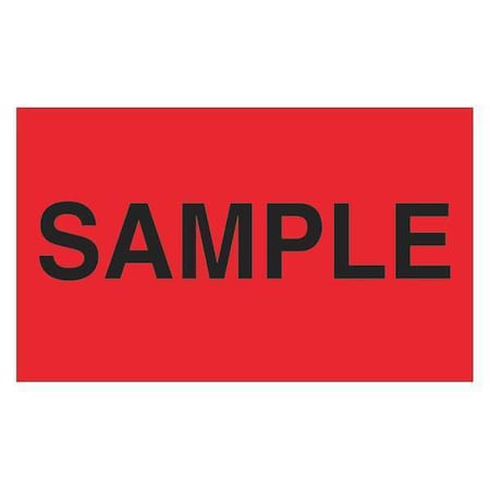 Tape Logic Tape Logic Labels, "Sample", 3" x 5", Fluorescent Red, 500/Roll DL2781