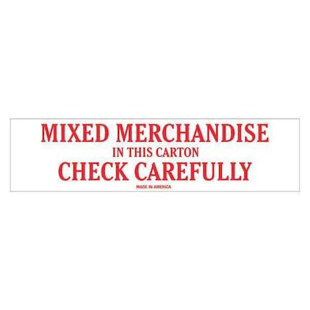 Tape Logic Tape Logic Labels, "Mixed Merchandise", Red/White, 500/Roll SCL544