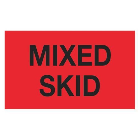 Tape Logic Tape Logic Labels, "Mixed Skid", Fluorescent Red, 500/Roll DL1113