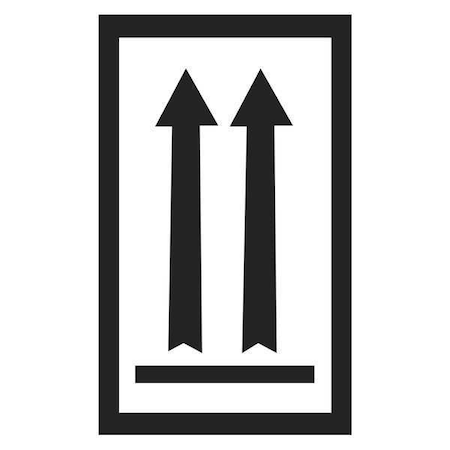 Tape Logic Tape Logic Labels, "Two Black Arrows Over Black Bar, 3" x 5", Black/White, 500/Roll DL1373