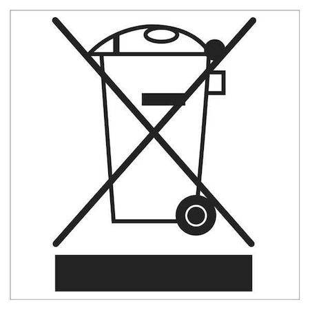 Tape Logic Tape Logic Labels, "WEEE Regulated, 1" x 1", Black/White, 500/Roll DL1379