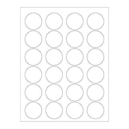 Tape Logic Tape Logic Laser Labels, 1.625" Circle, White, PK2400 LL144