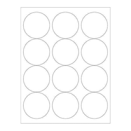 Tape Logic Tape Logic Circle Laser Labels, 2 1/2", Glossy White, PK1200 LL303
