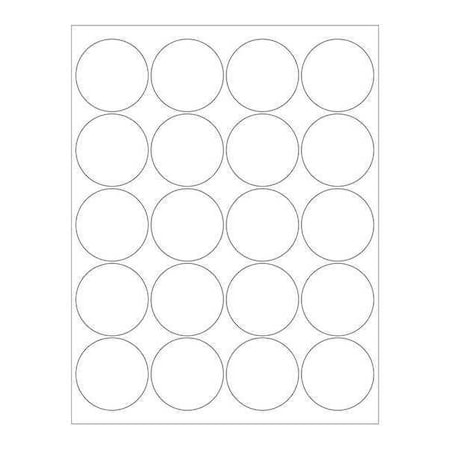 Tape Logic Tape Logic Laser Labels, 2" Circle, White, PK2000 LL145