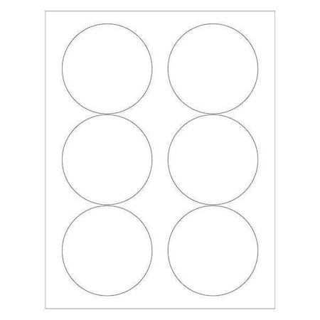 Tape Logic Tape Logic Laser Labels, 3.33" Circle, White, PK600 LL147