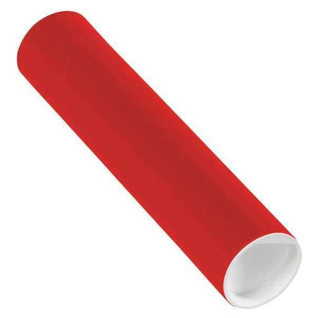 Partners Brand Mailing Tubes with Caps, 2" x 9", Red, PK50 P2009R