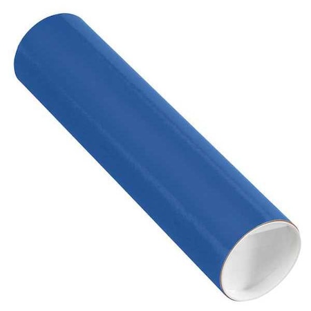 Partners Brand Mailing Tubes with Caps, 3" x 12", Blue, PK24 P3012B