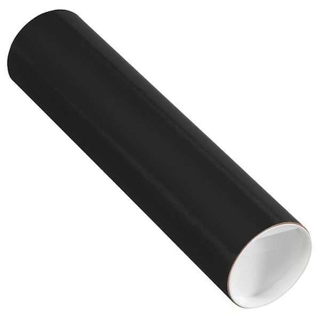 Partners Brand Mailing Tubes with Caps, 3" x 12", Black, PK24 P3012BL