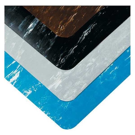 Partners Brand Antifatigue Mat, 15 ft L x 3 ft W, .50 in Thickness, Marble, Blue MAT211BE