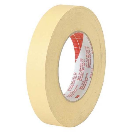 Scotch Masking Tape, 1x60 yd., Tan, PK12, 1" W x 60 yds L, Tan, 12 PK T935238012PK