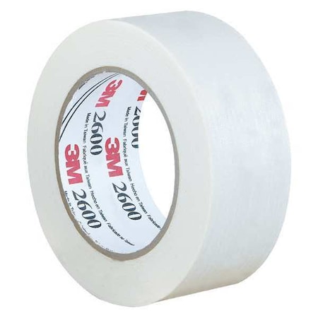 3M Masking Tape, 2x60 yd., White, PK24, 2" W x 60 yds. L, White, 24 PK T937260