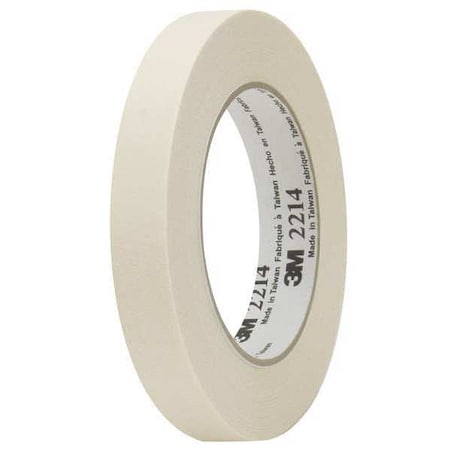 3M Masking Tape, 3/4x60 yd., Natural, PK48, 3/4" W x 60 yds L, Natural, Rubber Adhesive, 48 PK T9342214