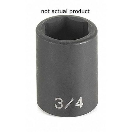 Grey Pneumatic 1/2" Drive, 2" SAE Socket, 6 Points, 1/2"Dx2", Standard 2064R