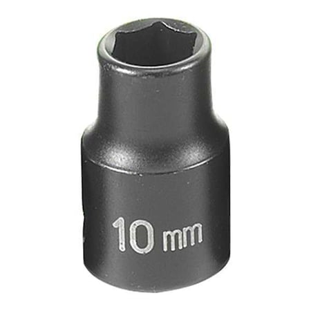 Grey Pneumatic 3/8" Drive Impact Socket Chrome plated, 10mm, 3/8"D, Impact, 6pt. 1010M