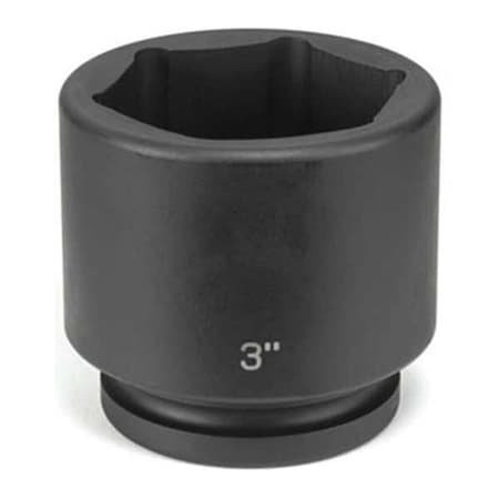 Grey Pneumatic 1" Drive Impact Socket Chrome plated, 2-3/8", 1"D, Impact, 6-Point., Blk 4076R