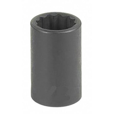 Grey Pneumatic 3/8" Drive, 13mm Size, Metric Socket, 12 Points, 13mm, 3/8"D, Impact, 12pt., Blk 1113M