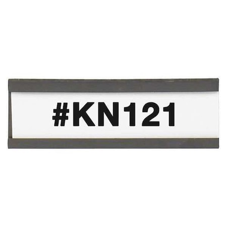 Partners Brand Magnetic "C" Channel Cardholders, 1" x 3", Black, PK25 LH191