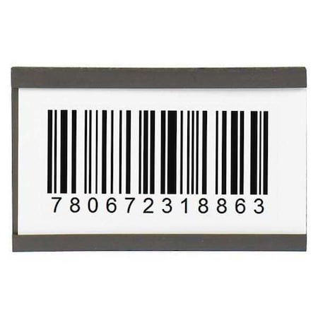 Partners Brand Magnetic "C" Channel Cardholders, 2" x 3", Black, PK25 LH193