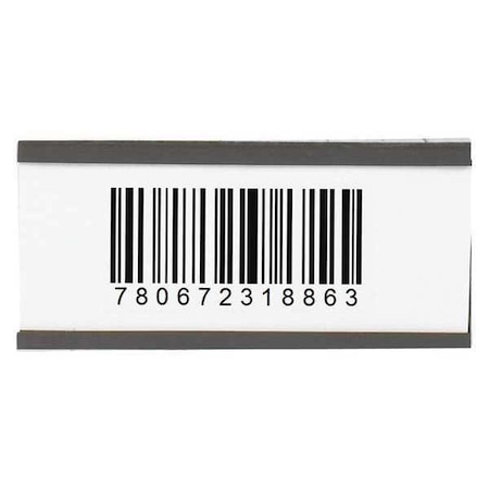 Partners Brand Magnetic "C" Channel Cardholders, 2" x 4", Black, PK25 LH194