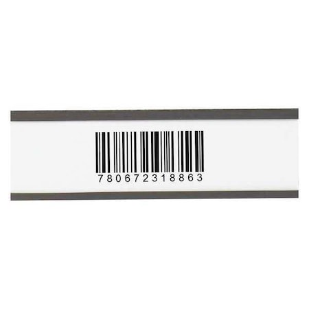 Partners Brand Magnetic "C" Channel Cardholders, 2" x 6", Black, PK25 LH195