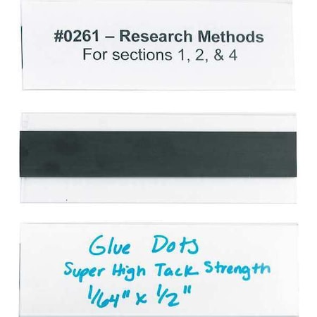 Hol-Dex Hol-Dex Magnetic Plastic Label Holders, 2" x 6", Clear, PK12 LH115