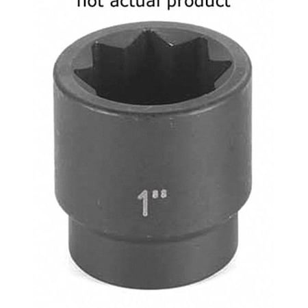 Grey Pneumatic 1/2" Drive, 5/8 Size, SAE Socket, 8 Points, 5/8", 1/2"D, 8pt., Black 2520S